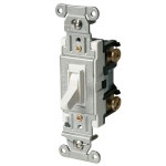 Shop Hubbell 15/20-amp Single Pole White Toggle Indoor Light Switch at Lowes.com