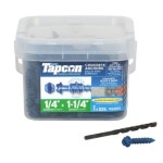 Tapcon 225-Pack 1-1/4-in x 1/4-in Concrete Anchors in the Concrete Anchors department at Lowes.com Tapcon 225-Pack 1-1/4-in x 1/4... 