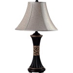 ORE International 25-in Espresso Table Lamp with Fabric Shade at Lowes.com