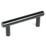 Kingsman Hardware Euro Series 20-Pack 3-in Center to Center Oil Rubbed Bronze Cylindrical Bar Cabinet Door Pull in the Drawer... 