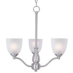 Maxim Lighting Stefan 3-Light Satin Nickel Modern/Contemporary Opal Glass Chandelier at Lowes.com