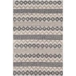 Surya Farmhouse Neutrals Black Indoor Handcrafted Bohemian/Eclectic Area Rug (Common: 8 x 10; Actual: 96-ft W x 120-ft L) at... 