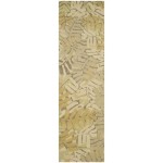 Martha Stewart Palm Leaf 2 x 8 Oolong Tea Indoor Floral/Botanical Farmhouse/Cottage Handcrafted Runner in the Rugs department at... 