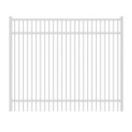 Ironcraft (Common: 4-ft x 5-ft; Actual: 4-ft x 4.92-ft) Cheshire White Powder-Coated Aluminum Post-and-Rail Flat-Top Decorative... 