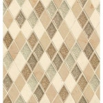 Bedrosians Kismet Blessed 11-in X 12-in Ceramic And Uniform Diamonds Mosaic Limestone Wall Tile (Common: 11-in X 12-in; Actual... 