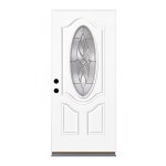 Shop Therma-Tru Benchmark Doors Varissa Right-Hand Inswing Fiberglass Entry Door with Insulating Core (Common: 36-in x 80-in;... 