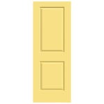 JELD-WEN Cambridge 32-in x 80-in Marigold 2-Panel Square Hollow Core Prefinished Molded Composite Slab Door in the Slab Doors... 