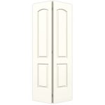 JELD-WEN Continental 36-in x 80-in Moonglow 2-Panel Round Top Prefinished Molded Composite Bifold Door (Hardware Included) in the... 