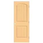 Masonite Cheyenne 30-in x 80-in Marigold 2-Panel Round Top Plank Solid Core Prefinished Molded Composite Right Hand Inswing... 