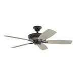 Kichler Monarch II 52-in Weathered Zinc Indoor/Outdoor Ceiling Fan and Remote (5-blade) Energy Star at Lowes.com