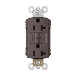 Legrand radiant Brown 20-Amp Decorator Tamper Resistant Outlet GFCI Residential/Commercial in the Electrical Outlets department... 