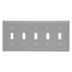 Legrand 5-Gang Gray Five Standard Wall Plate at Lowes.com