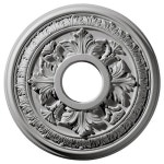 Ekena Millwork Baltimore 15.375-in x 15.375-in Primed Polyurethane Ceiling Medallion in the Ceiling Medallions department at... 