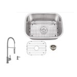 Superior Sinks 23.4375-in L x 17.75-in W Brushed Satin Stainless Steel Undermount Residential Bar Sink in the Bar & Prep Sinks... 