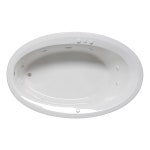 Laurel Mountain Corry II 60-in White Acrylic Oval Reversible Drain Drop-In Whirlpool Bathtub at Lowes.com