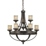 Cascadia Halifax 9-Light Black Walnut Traditional Tiered Chandelier at Lowes.com