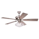 Cascadia Huntley Satin Nickel 52-in LED Indoor Ceiling Fan (5-Blade) in the Ceiling Fans department at Lowes.com Cascadia Huntley... 