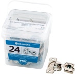 Shop Brainerd 24-Pack 2-3/4-in x 2-1/8-in Nickel Plated Concealed Soft-Closing Cabinet Hinges at Lowes.com