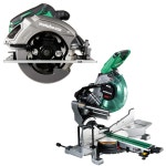 Shop Metabo HPT MultiVolt 36-Volt 7-1/4-in Brushless Circular Saw with MultiVolt 36-Volt 10-in Dual Bevel Sliding Compound Hybrid... 