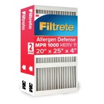 Shop Filtrete (1-Pack) 20 x 25 x 4 MERV 11 1000 MPR Allergen Defense Electrostatic Pleated Air Filter 2 -Pack at Lowes.com... 