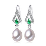 Teardrop White Freshwater Pearl Fancy Drop/Dangle Earrings in 0.925 White Sterling Silver (MDS210045) | Best Buy Canada