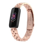 StrapsCo Stainless Steel Metal Watch Band Strap for Fitbit Luxe - Rose Gold | Best Buy Canada