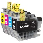 Max Saving - 1 Set (BK/C/M/Y) Compatible LC401XL Ink Cartridge Combo High Yield for Brother MFC-J1010,MFC-J1012,MFC-J1170 | Best... 