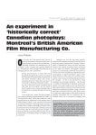 Project MUSE - An experiment in historically correct Canadian photoplays: Montreals British American Film Manufacturing Co.