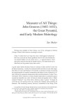 Project MUSE - Measurer of All Things: John Greaves (1602-1652), the Great Pyramid, and Early Modern Metrology