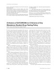 Project MUSE - Criticisms of SATURN Mirror Criticisms of Any Mandatory Student Drug Testing Policy