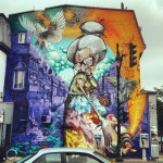 Huge Mural of a Graffiting Grandma in Montreal