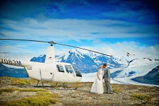 Gorgeous Wedding Photos Taken at an Ice Blue Alaskan Glacial Pool