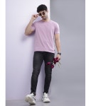 Paul Street - Mauve 100% Cotton Slim Fit Mens T-Shirt ( Pack of 1 ) - Buy Paul Street - Mauve 100% Cotton Slim Fit Mens T-Shirt... 