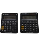 2456Y- YESKART COMBO 2 PC MJ-120D PLUS-BK NEW VERSION CALCULATOR 150 Steps Check & Correct 12 Digit Premium Desktop Calculator... 