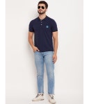 XPLUMP Cotton Blend Regular Fit Solid Half Sleeves Mens Polo T Shirt - Navy Blue ( Pack of 1 ) - Buy XPLUMP Cotton Blend Regular... 