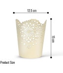 FAIR FOOD Plastic Hollow Pen Stand Bucket Makeup Brushes Cutlery Holder Flower Basket Stationery Desk Organizer for Home and... 