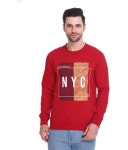 TK TUCK INN - Red Fleece Regular Fit Mens Sweatshirt ( Pack of 1 ) - Buy TK TUCK INN - Red Fleece Regular Fit Mens Sweatshirt... 