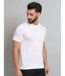 ZEBULUN Cotton Blend Regular Fit Solid Half Sleeves Mens T-Shirt - White ( Pack of 1 ) - Buy ZEBULUN Cotton Blend Regular Fit... 