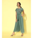 Miss Chase Green Georgette Regular Fit Womens Jumpsuit ( Pack of 1 ) - Buy Miss Chase Green Georgette Regular Fit Womens... 