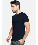 BULLMER - Navy Cotton Blend Regular Fit Mens T-Shirt ( Pack of 1 ) - Buy BULLMER - Navy Cotton Blend Regular Fit Mens T-Shirt... 