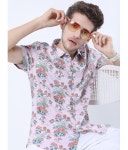 Ketch 100% Cotton Regular Fit Printed Half Sleeves Mens Casual Shirt - Mauve ( Pack of 1 ) - Buy Ketch 100% Cotton Regular Fit... 
