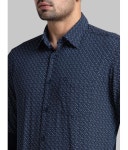 Parx Polyester Slim Fit Printed Full Sleeves Mens Casual Shirt - Blue ( Pack of 1 ) - Buy Parx Polyester Slim Fit Printed Full... 
