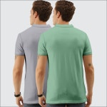 TAB91 Cotton Blend Slim Fit Solid Half Sleeves Mens Polo T Shirt - Mauve ( Pack of 2 ) - Buy TAB91 Cotton Blend Slim Fit Solid... 