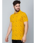 EKOM Cotton Blend Regular Fit Printed Half Sleeves Mens Polo T Shirt - Mustard ( Pack of 1 ) - Buy EKOM Cotton Blend Regular Fit... 
