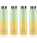 Speedex Water for fridge School Gym Home office Bottle Lime Green Stainless Steel Fridge Water Bottle 1000 mL ( Set of 4 ): Buy... 