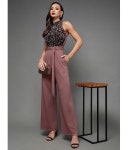 Miss Chase Mauve Polyester Regular Fit Womens Jumpsuit ( Pack of 1 ) - Buy Miss Chase Mauve Polyester Regular Fit Womens... 