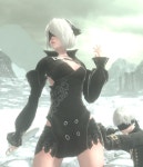 설산에서 찍은 2B와 9S - BATTLEPAGE