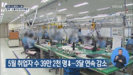 5월 취업자 수 39만 2천 명↓…3달 연속 감소