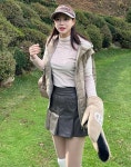 갤러리아광교헤지스여성 | [갤러리아] 헤지스골프 HWPA3D734W3 여성 브라운 비건레더 쇼츠 - NS홈쇼핑