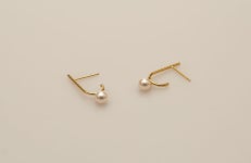 눅윤 [silver925] 루이 롱 진주 귀걸이